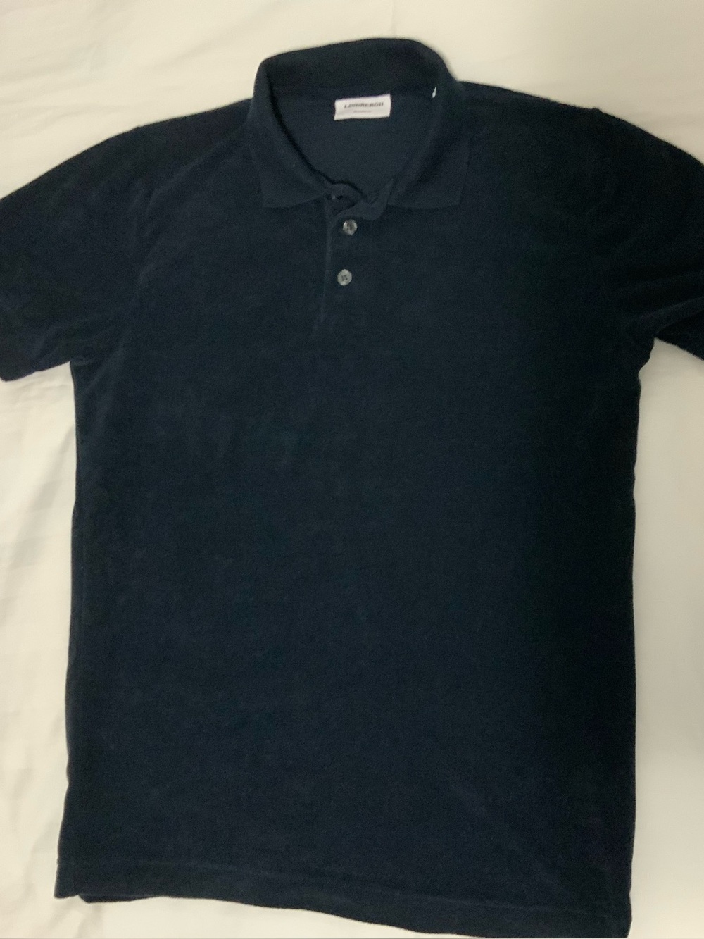 Navy Terry polo shirt by Lindbergh